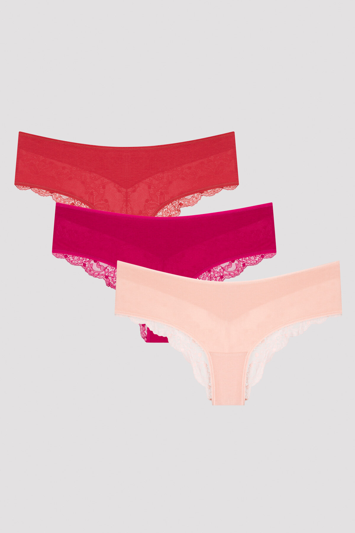 HOT SUMMER LACE DETAILED HIPSTER PANTY SET PLAVTT8G23SK